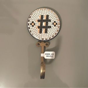 Anthropologie Tiled Margot Monogram Hook NWT #